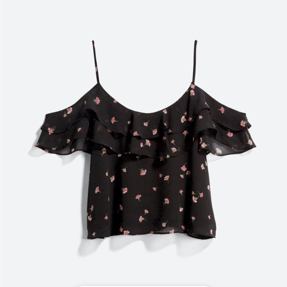 ALICE BLUE Bernie Cold Shoulder Cropped Blouse - Large